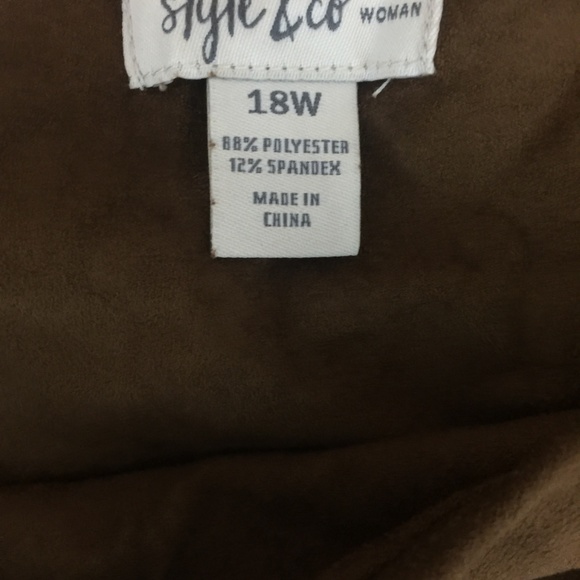 Style Co Faux-Suede Comfort-W Saddle Leggings - Picture 5 of 5